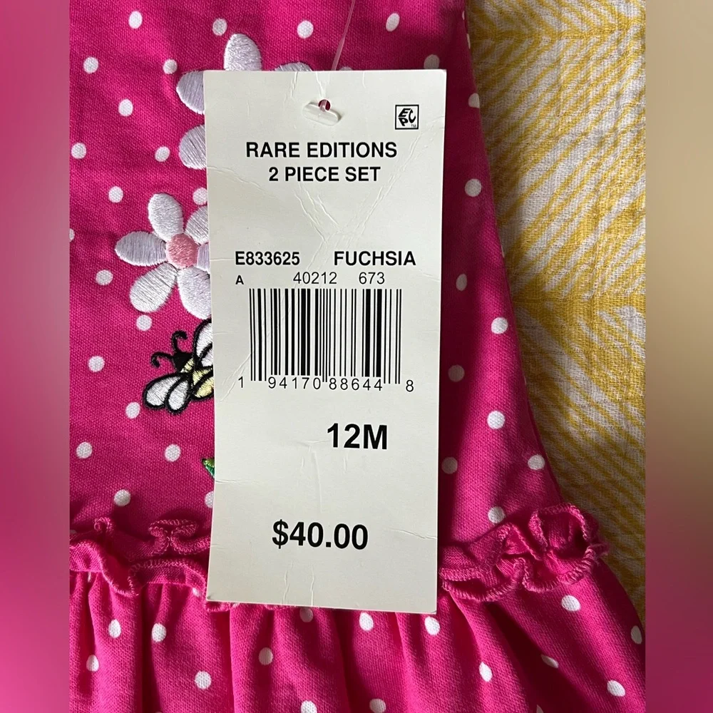 NWT Rare Editions 12 month 2 Piece Outfit Set